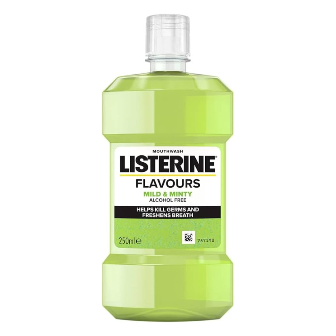 LISTERINE MOUTHWASH FLAVOURS MILD & MINTY 250ML