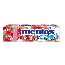 MENTOS INCREDIBLE STRAWBERRY FLAVOUR CHEW STICK