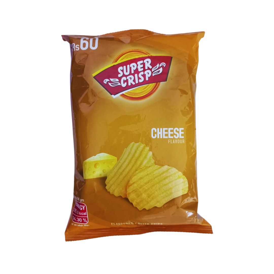 SUPER CRISP CHIPS CHEESE FLAVOUR 56GM