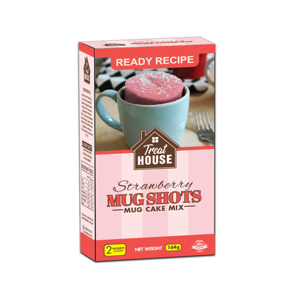 TREAT HOUSE STRAWBERRY MUG SHOTS CAKE MIX 164GM