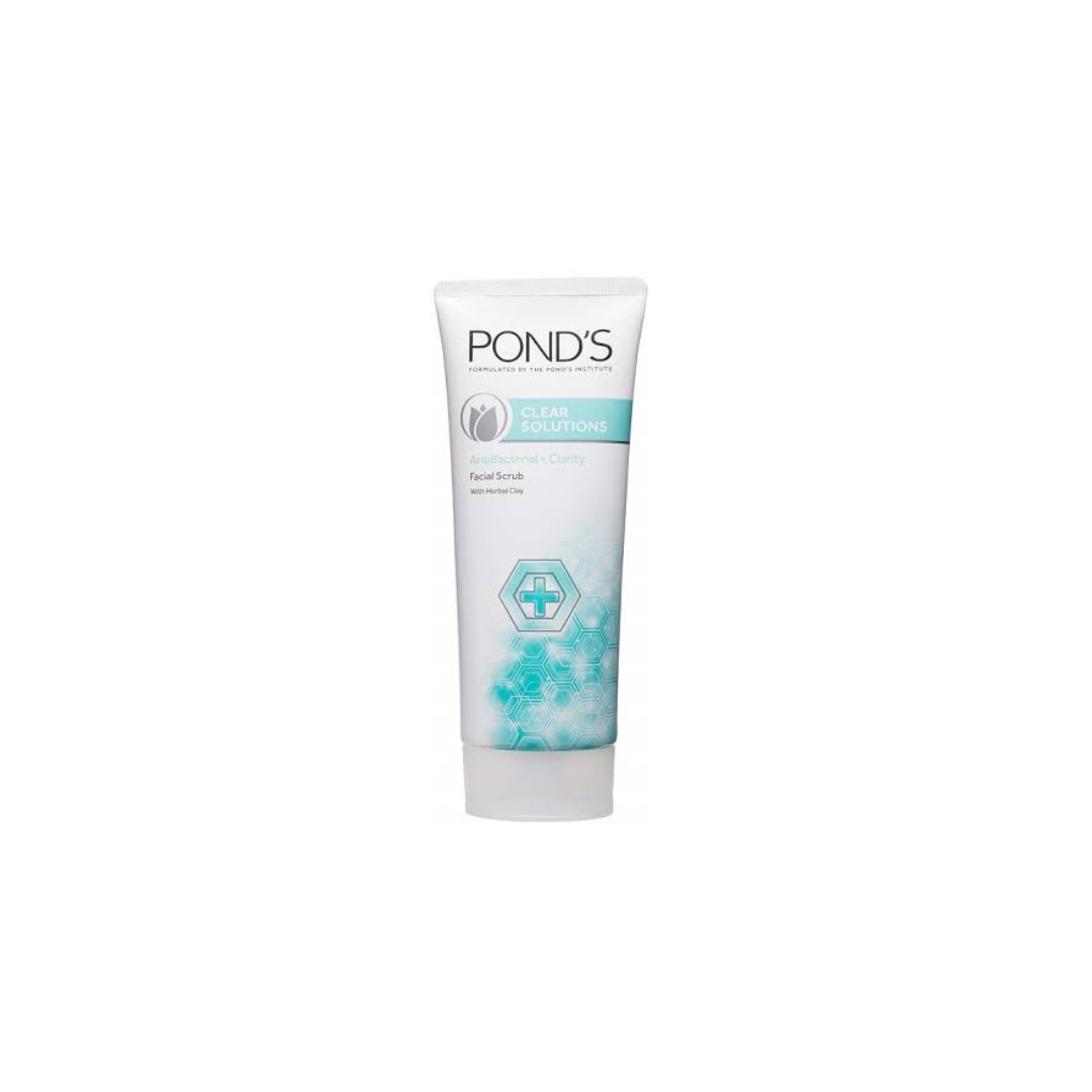 PONDS CLEAR SOLUTIONS ANTIBACTERIAL FACIAL SCRUB 50GM