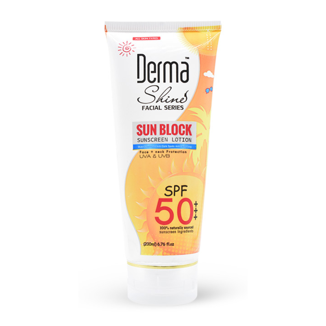 DERMA SHINE SUN BLOCK SPF-50 200ML