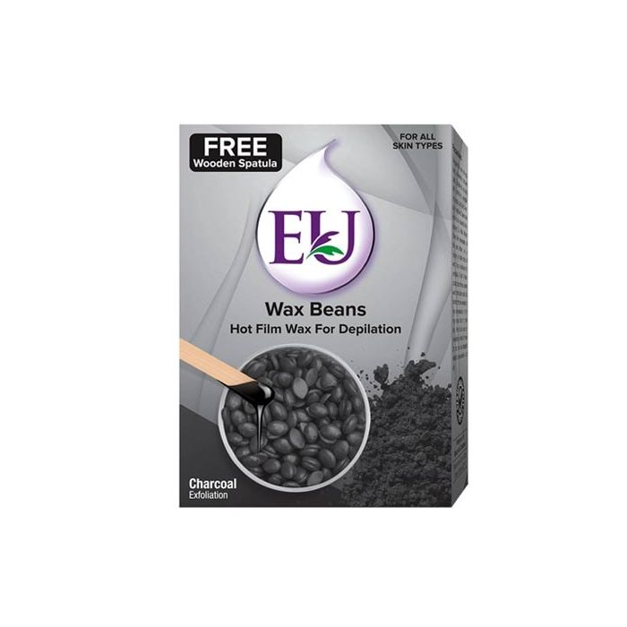 EU CHARCOAL EXFOLIATION WAX BEANS ( FREE WOODEN SPATULA)