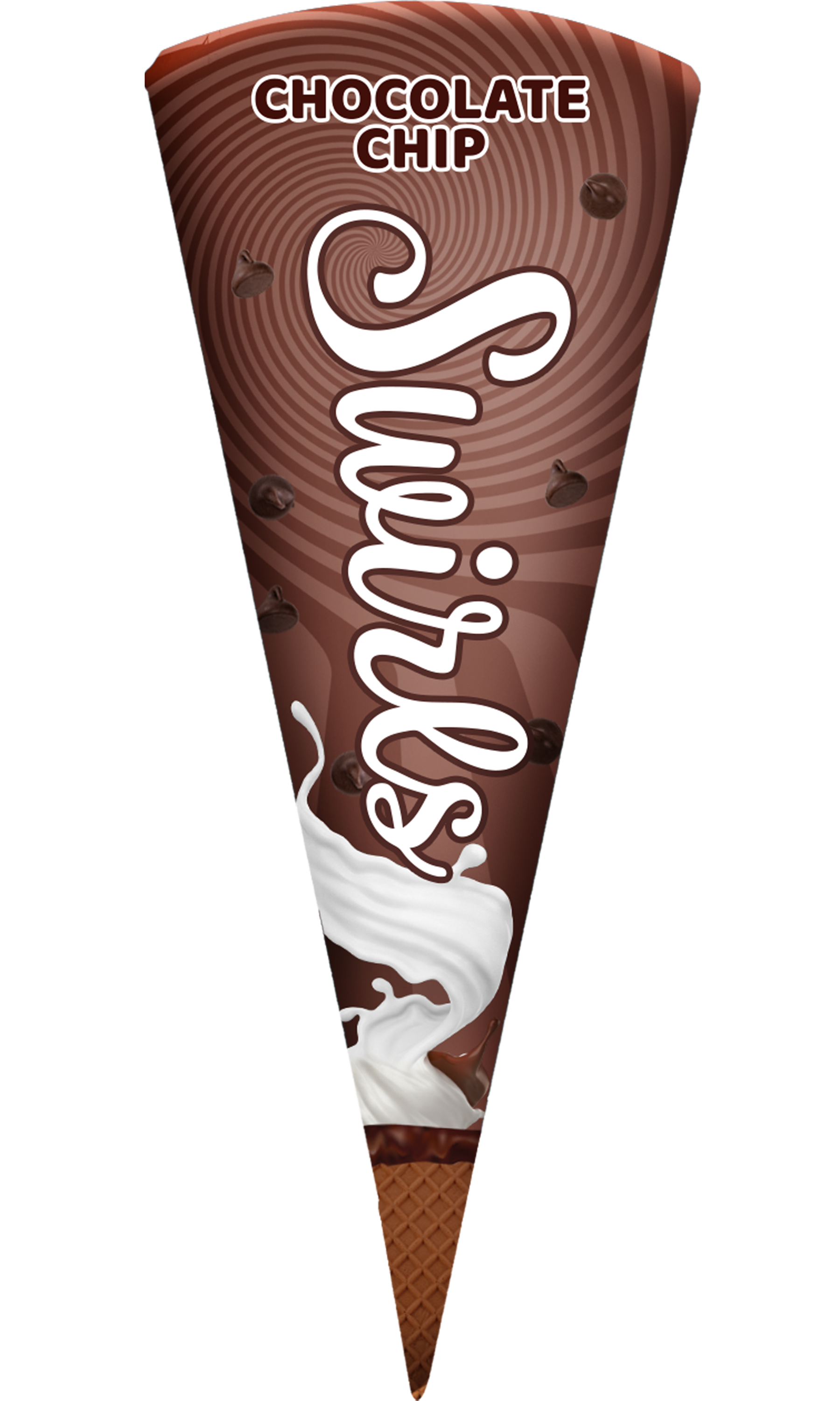 HICO SWIRLS CHOCOLATE CHIP CONE 100ML