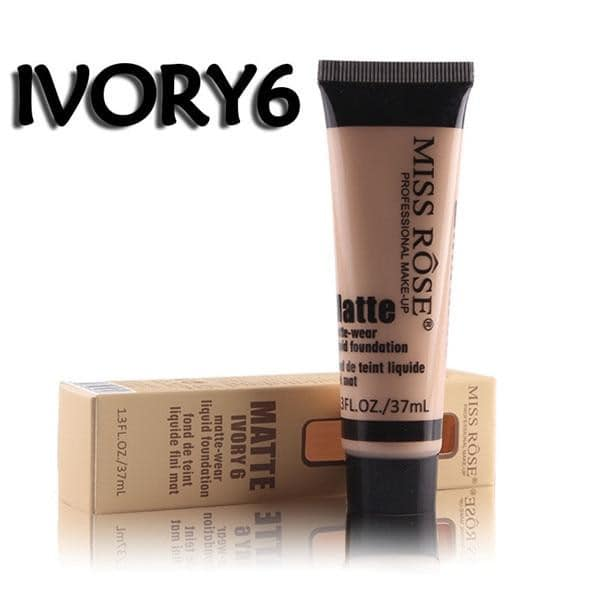 MISS ROSE LIQUID FOUNDATION MATTE IVORY-6 37ML