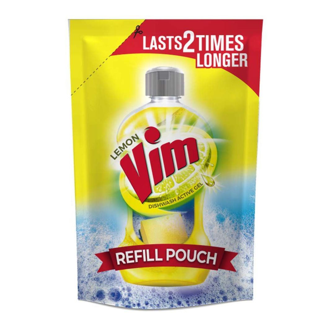 VIM DISHWASHER LEMON GEL REFIL POUCH 750ML