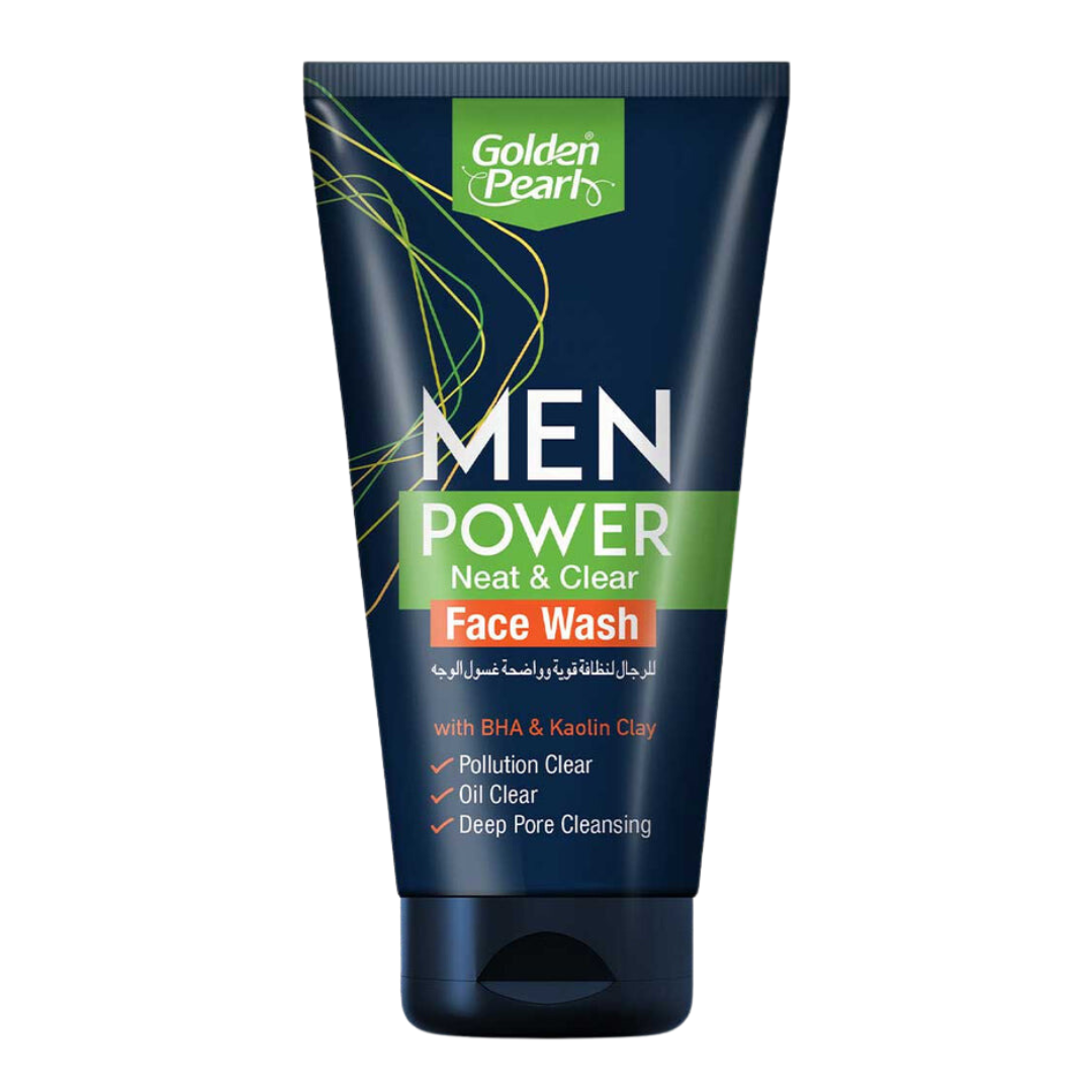 GOLDEN PEARL MEN FACE WASH POWER NEAT & CLEAR 150ML