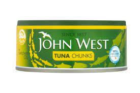 JOHN WEST TUNA CHUNKS IN SUNFLOWER OIL 132GM