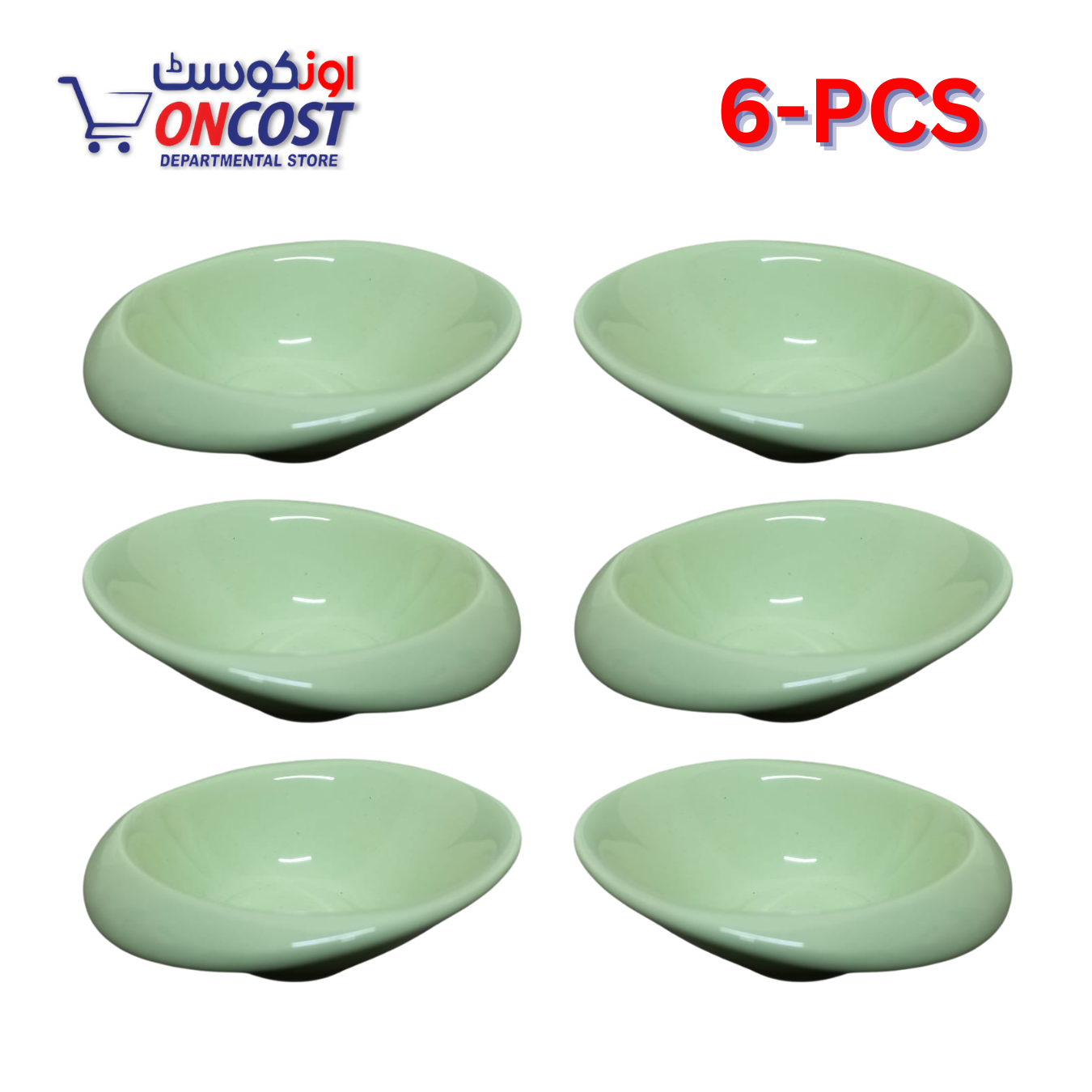 GREEN COLORED BOWL CERAMIC 6PCS SET