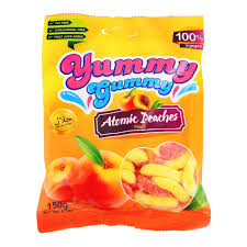 YUMMY GUMMY ATOMIC PEACHES JELLY 150GM