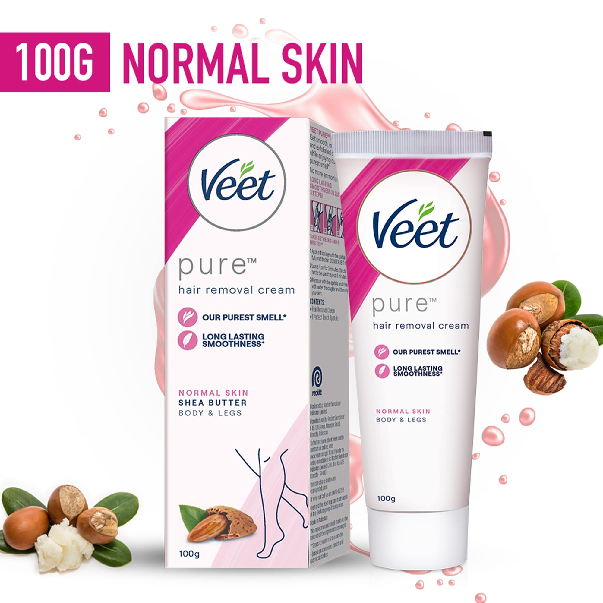 VEET SHEA BUTTER PURE HAIR REMOVAL CREAM NORMAL SKIN 100GM