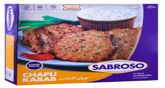 SABROSO CHAPLI KABAB NET WEIGHT 740G