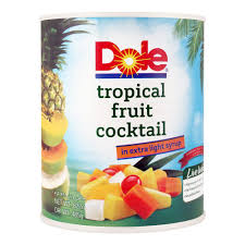 DOLE TROPICAL FRUIT COCKTAIL IN EXTRA LIGHT SYRUP 822GM