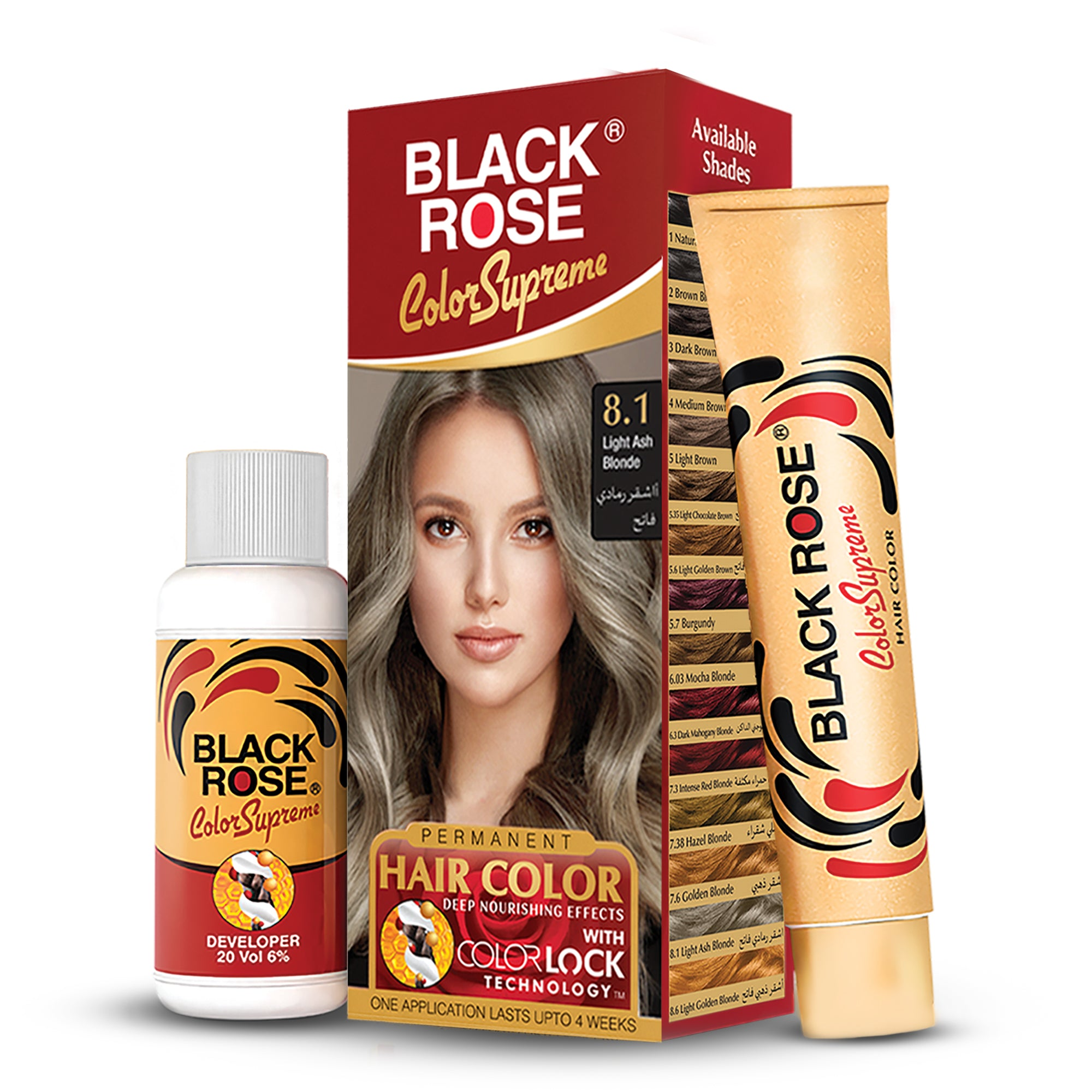 BLACK ROSE COLOR SUPREME LIGHT ASH BLONDI 8.1