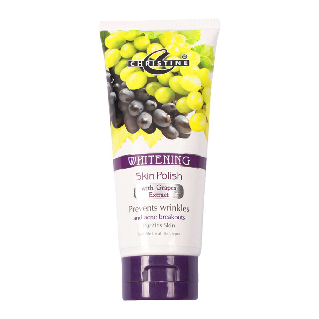 CHRISTNE WHITENING SKIN POLISH GRAPES EXT CLEAN WRINKLES 150GM