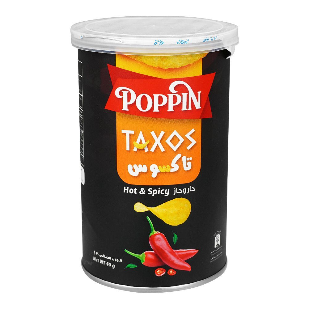 POPPIN TAXOS CHIPS HOT & SPICY 45GM