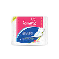 BUTTERFLY SANITARY NAPKINS ULTRA THIN LARGE 8PCS