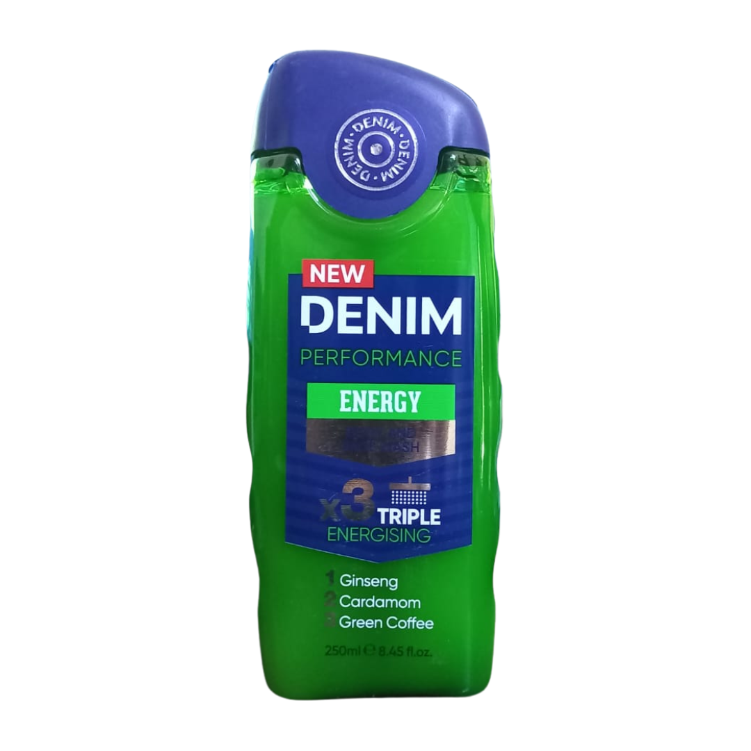 DENIM PERFORMANCE ENERGY BODY WASH & FACE WASH 250ML