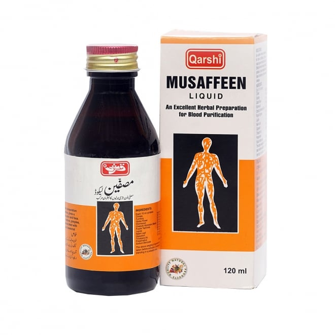 QARSHI HERBAL SYRUP SHARBAT MUSAFFEEN LIQUID 120ML