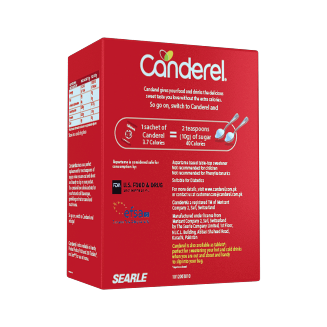 CANDEREL LOW CALORIE SWEETENER 50 SACHETS BOX