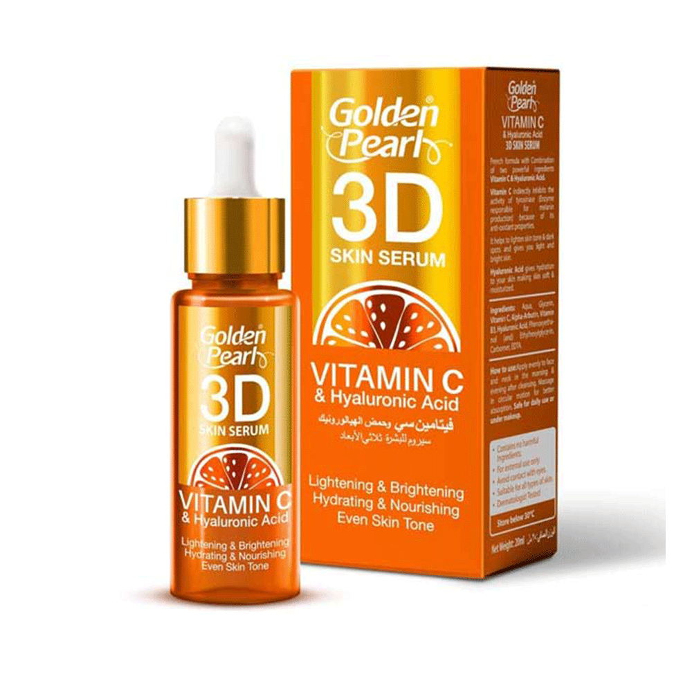 GOLDEN PEARL 3D VITAMIN-C & HYALURONIC ACID FACE SERUM 20ML