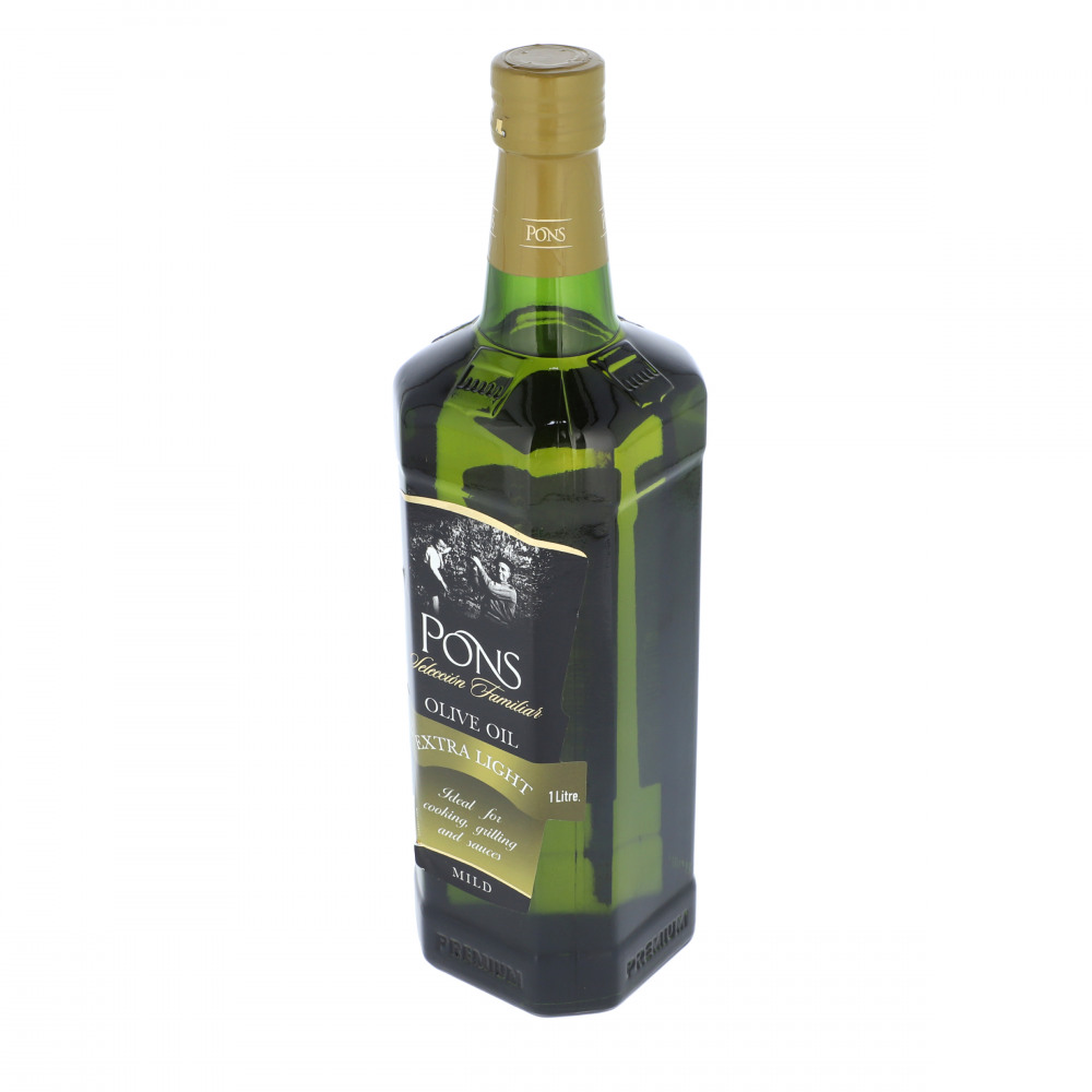 PONS OLIVE OIL EXTRA LIGHT MILD BOTTLE 1LTR