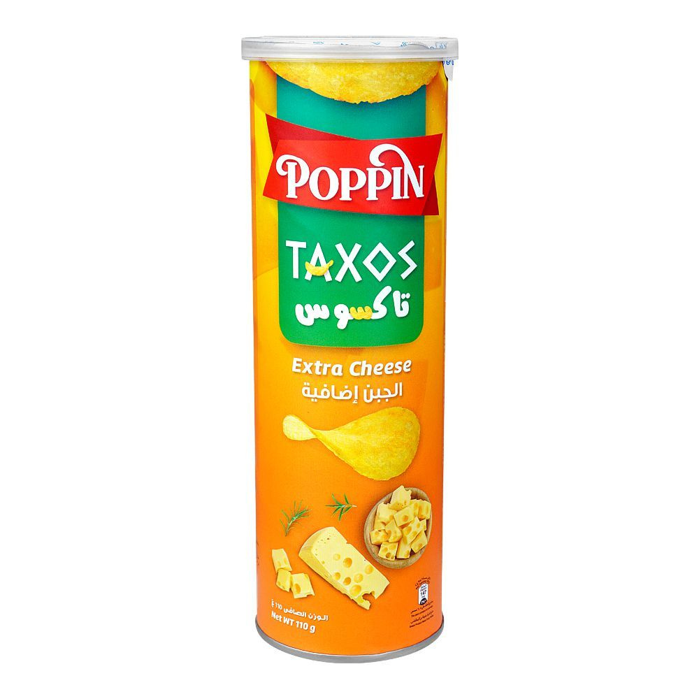 POPPIN TAXOS CHIPS EXTRA CHEESE 110GM