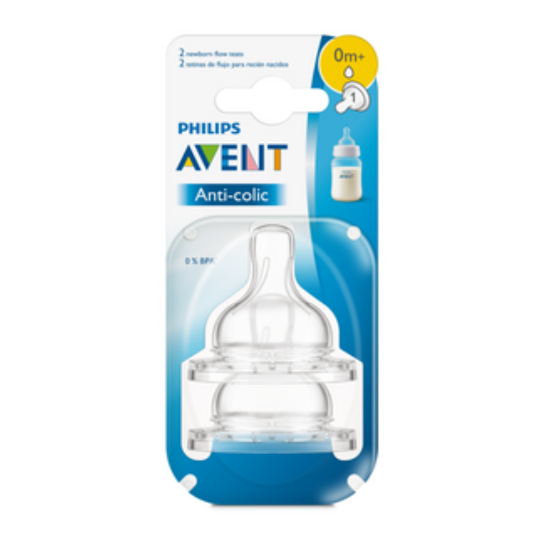 PHILIPS AVENT ANTI-COLIC NEWBORN FLOW TEAT 0M+ 2PCS PACK