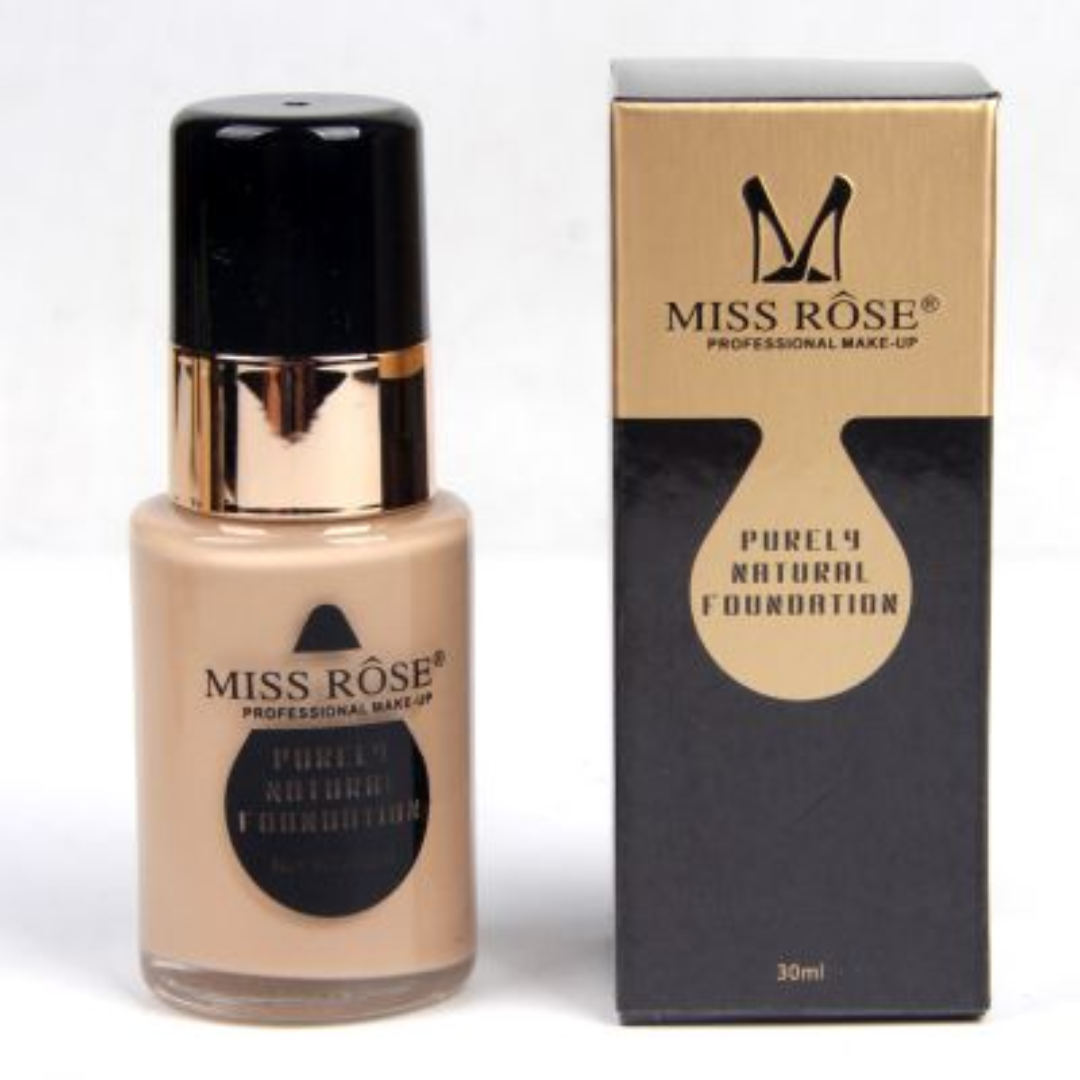 MISS ROSE PURELY NATURAL FOUNDATION 30ML BEIGE 4