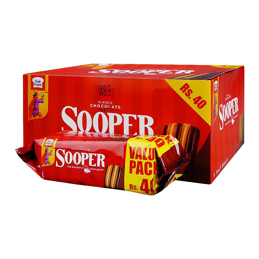 PEEK FREANS SOOPER CHOCOLATE BISCUIT 66GM 8PCS BOX