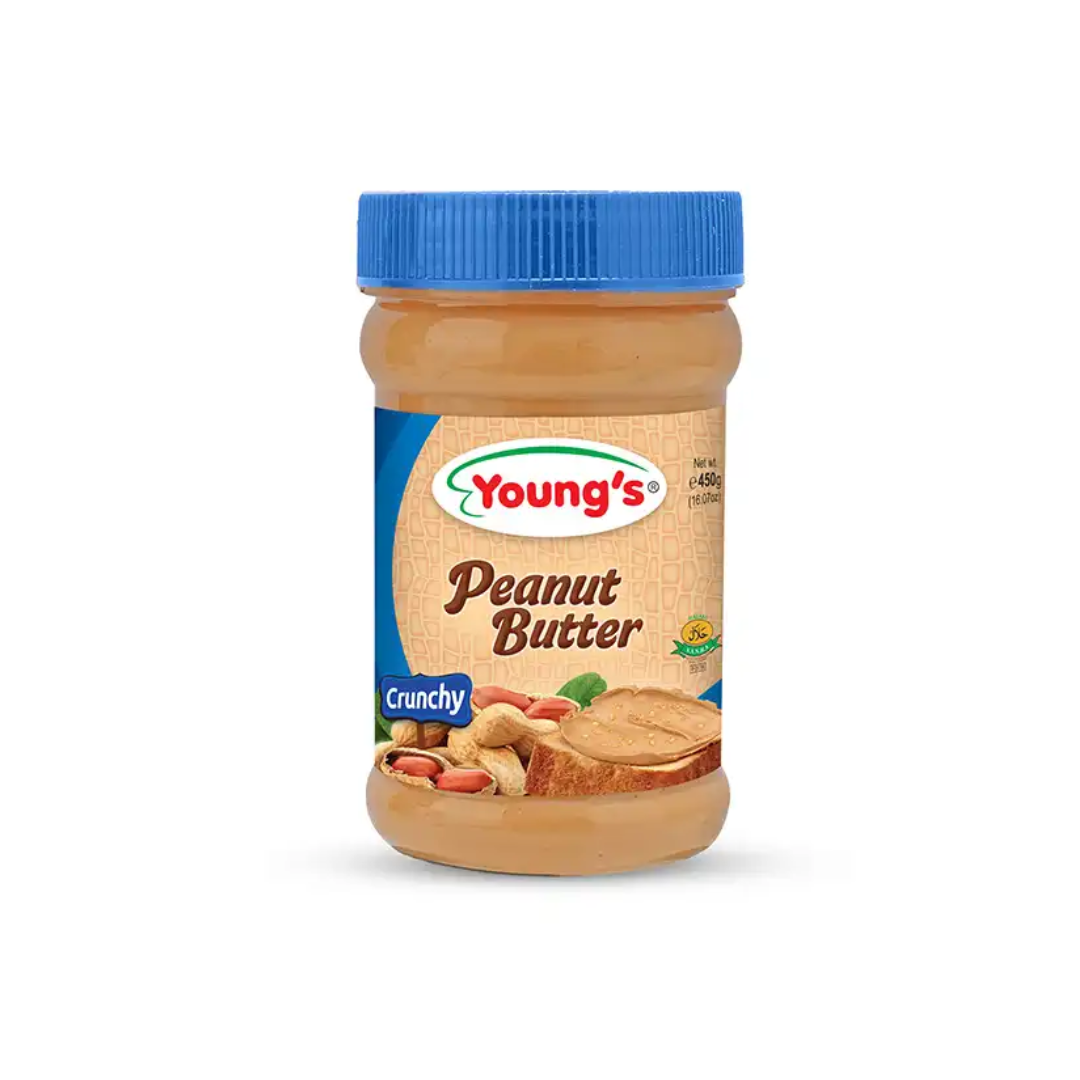 YOUNG'S PEANUT BUTTER CRUNCHY 450GM