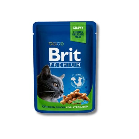 BRIT PREMIUM BY NATURE CAT FOOD GRAVY CHICKEN 100GM