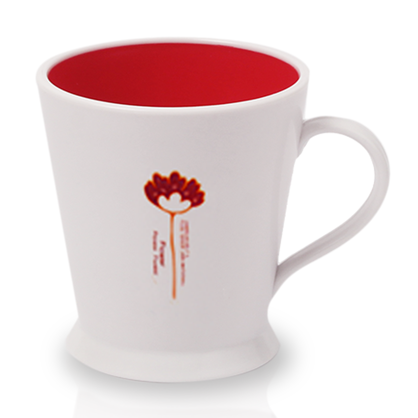 PLASTIC FLOWER MUG UNBREAKABLE