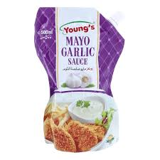 YOUNGS MAYO GARLIC SAUCE POUCH 500ML