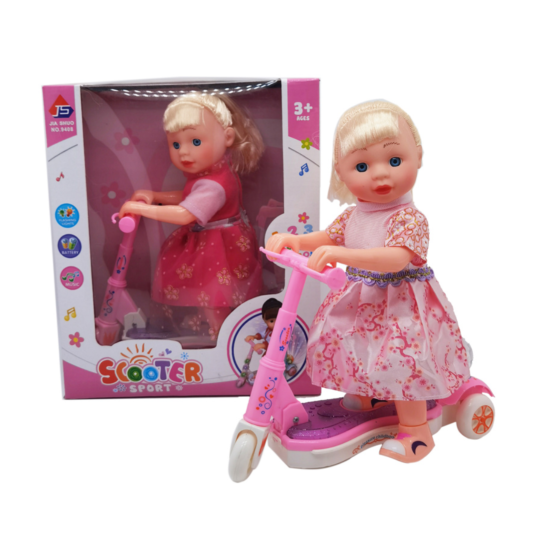 SCOOTER MUSICAL DOLL 9408