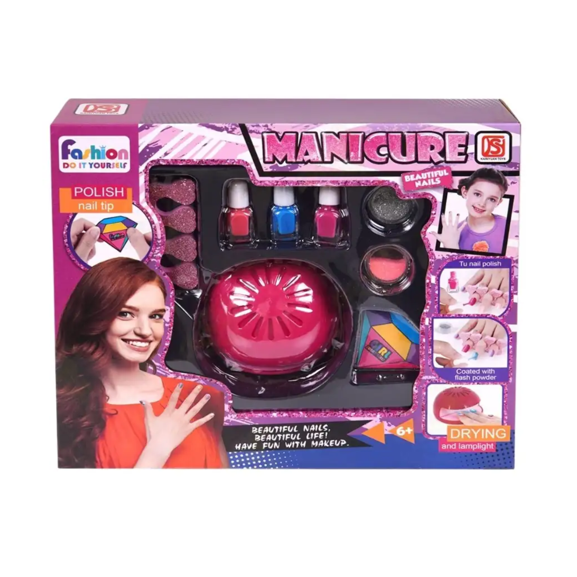 DIY NAIL SALON GLITTER SET TOY 8147