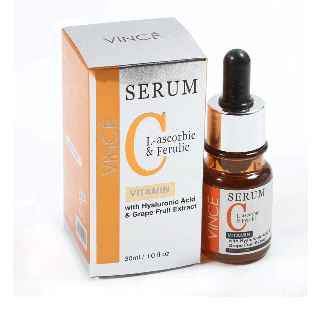 VINCE L-ASCORBIC & FERULIC VITAMIN-C FACE SERUM 30ML