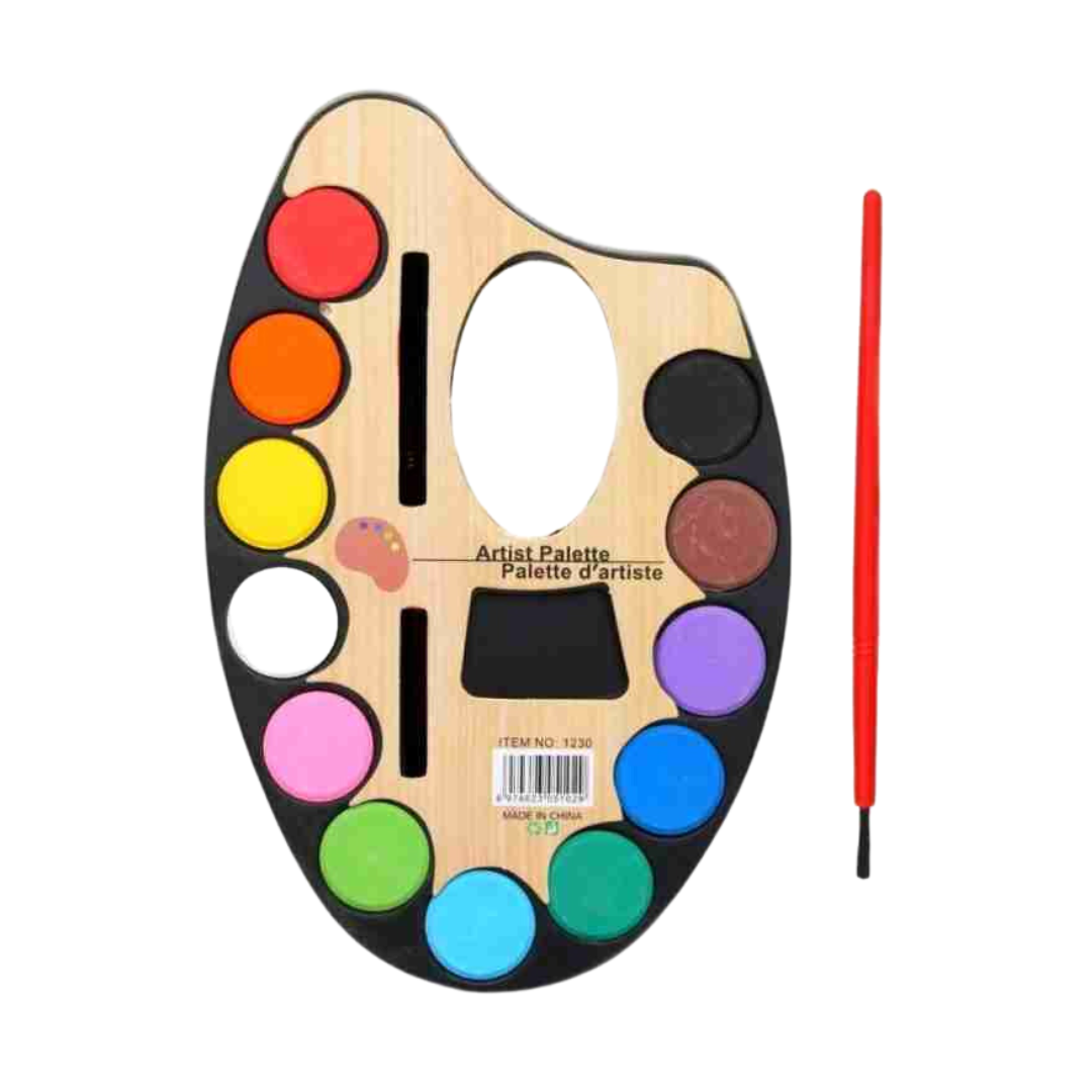 COLOR PALETTE 12PCS WITH BRUSH LARGE KDS-8020