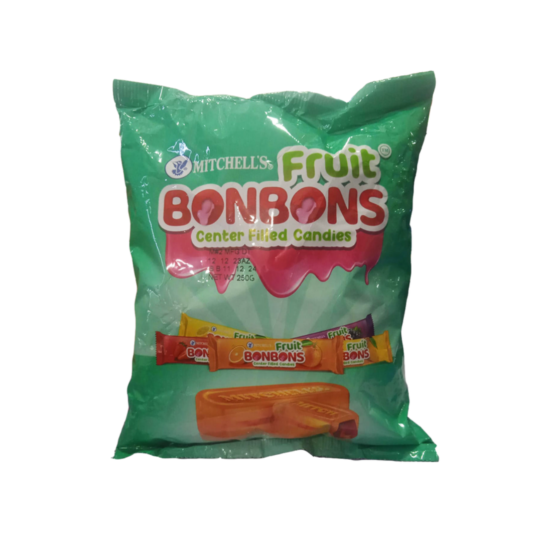 MITCHELLS FRUIT BONBONS CENTER FILLED CANDIES 250GM