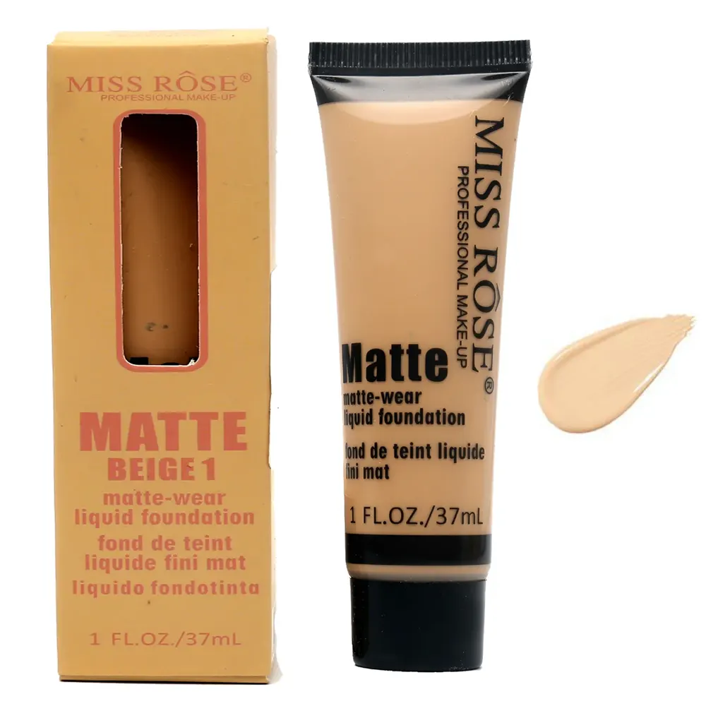 MISS ROSE LIQUID FOUNDATION MATTE BAIGE-1 37ML