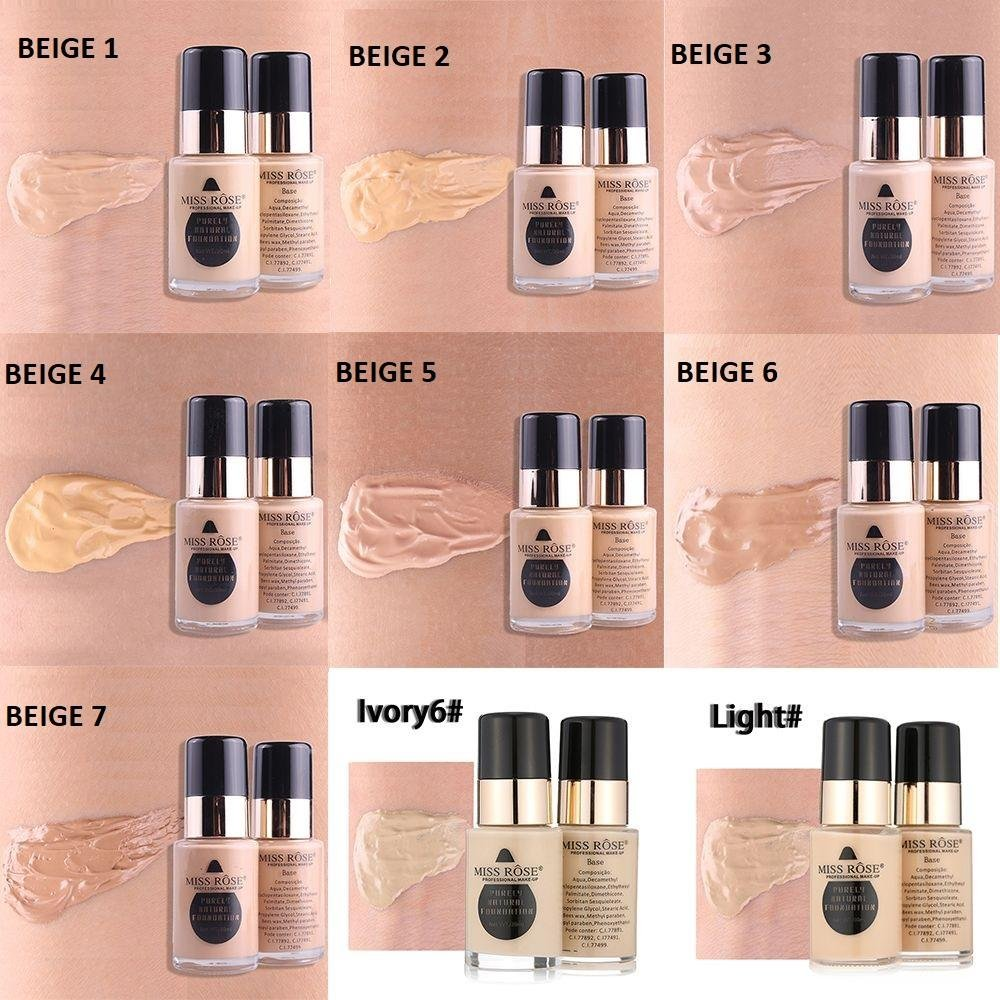 MISS ROSE PURELY NATURAL FOUNDATION 30ML BEIGE 4