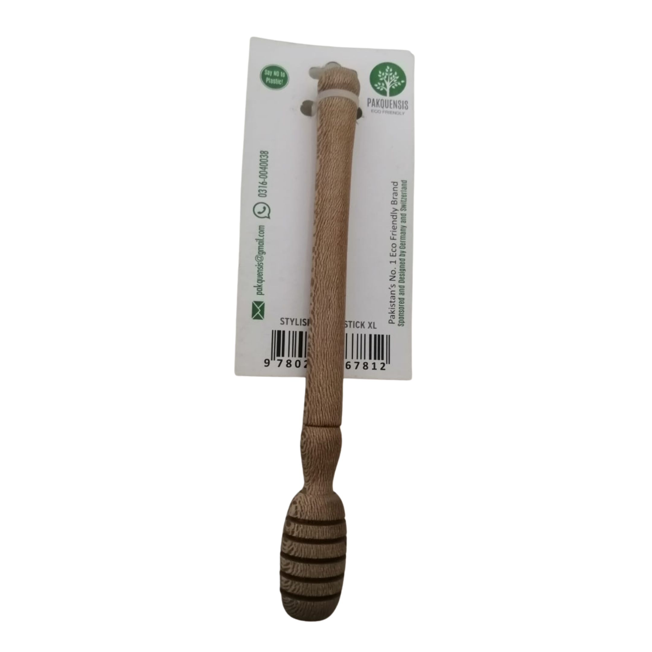 PAKQUENSIS WOODEN HONEY STICK LARGE