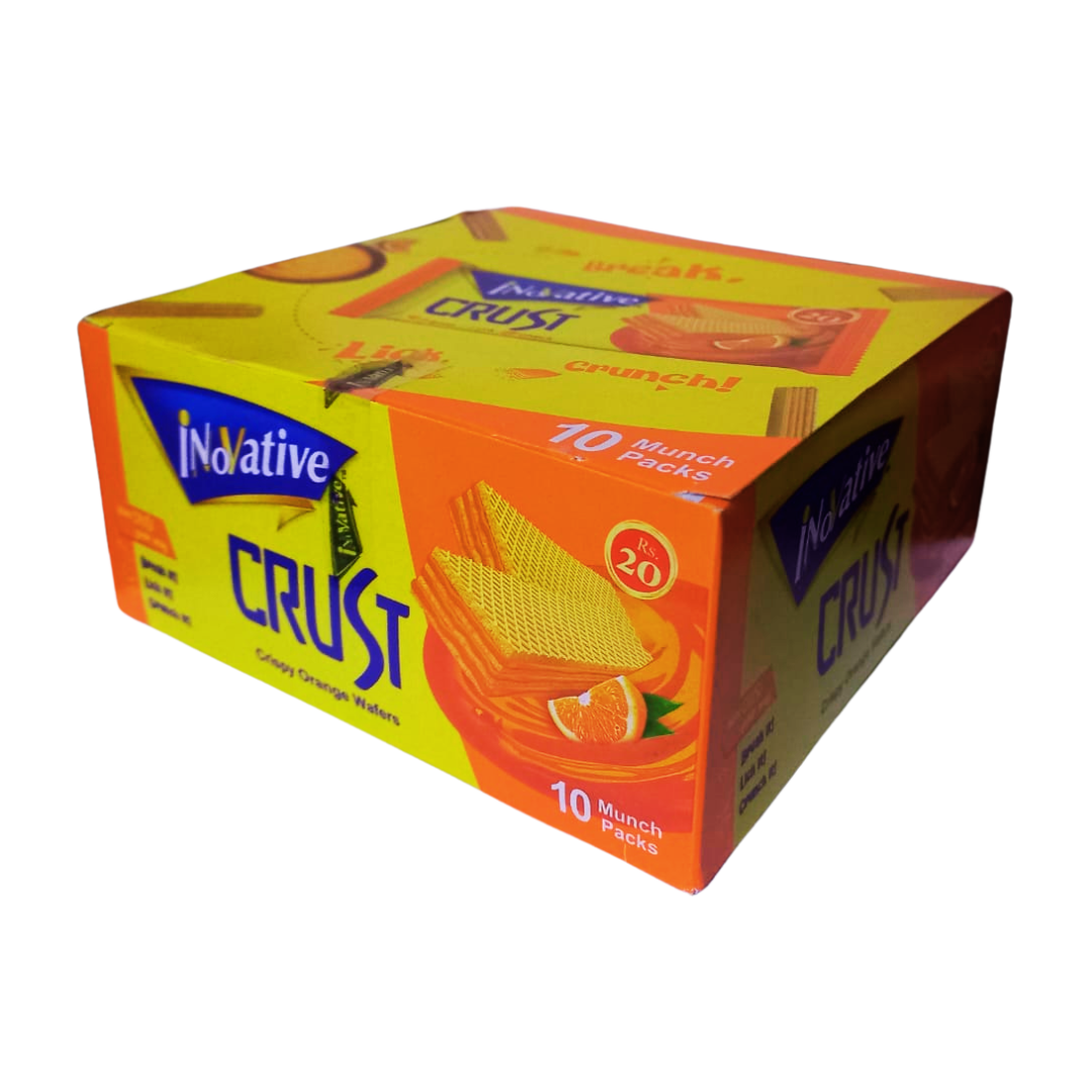 INNOVATIVE CRUST ORANGE WAFER 25GM 10PCS BOX