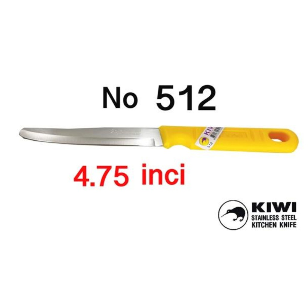 KIWI STAINLESS STEEL KNIFE PLASTIC HANDLE NO512