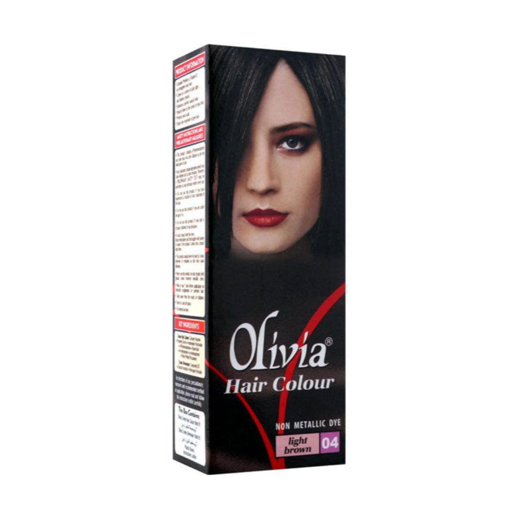 OLIVIA HAIR COLOUR NON METALLIC DYE,LIGHT BROWN 04