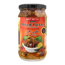 HAUT NOTCH MIXED PICKLE WITH OLIVE OIL GLASS JAR 340GM