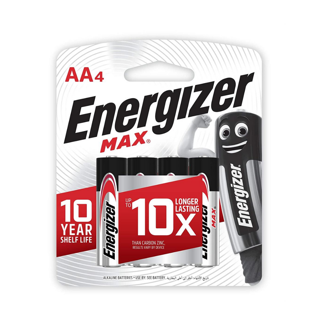 ENERGIZER MAX AA BATTERIES X4-PCS