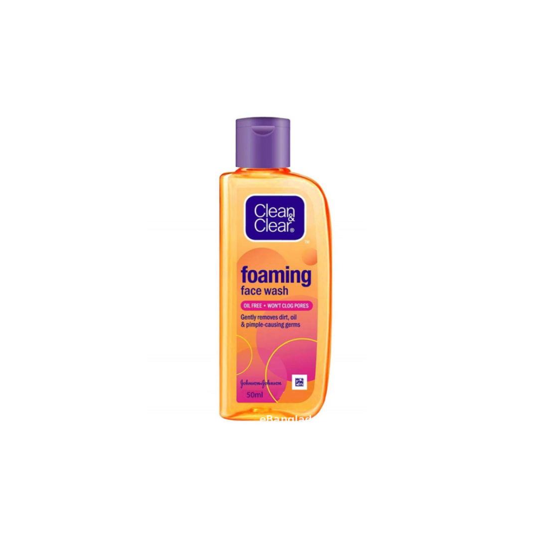 CLEAN & CLEAR FOAMING FACE WASH 50ML