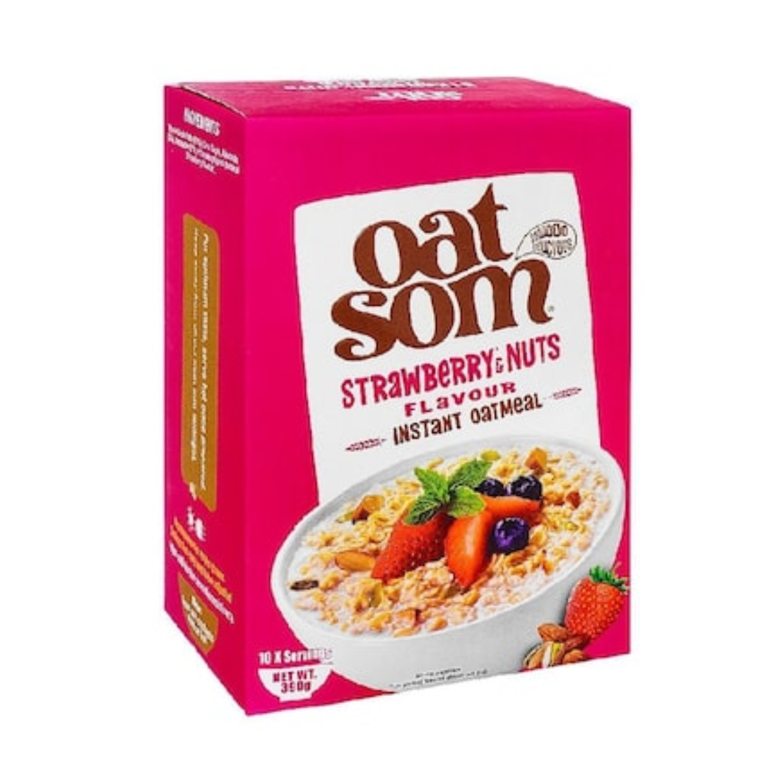 SHAN OAT SOM STRAWBERRY & NUTS INSTANT OATMEAL 390GM