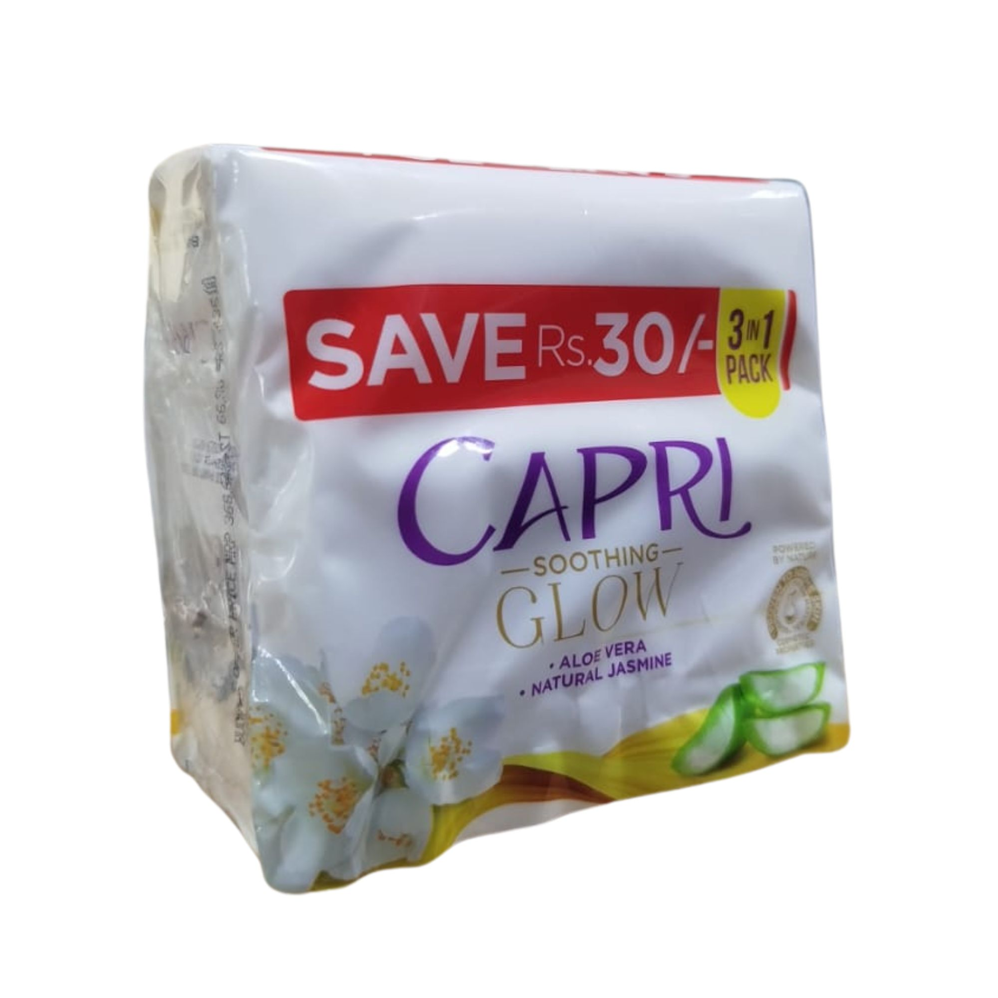 CAPRI SOOTHING GLOW ALOEVERA NATURAL JASMINE 160G 3IN1 PACK